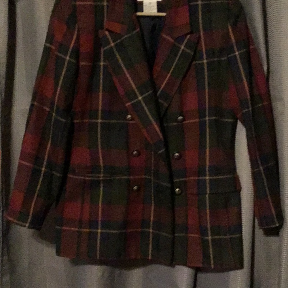 Rich Tartan Plaid Blazer by HBS Limited Petites